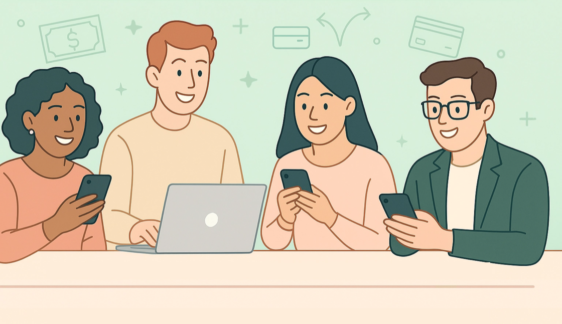 People using PaySplit on their devices